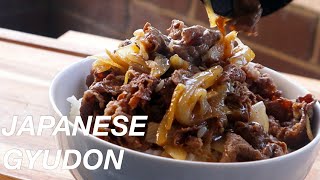 Gyudon Recipe  Japanese Beef bowl  牛丼 [upl. by Liakim781]