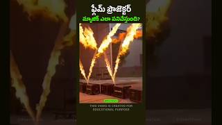 How Does a Flame Projector Create Stunning Fire Displays flame fireworks shorts telugufacts [upl. by Marih734]