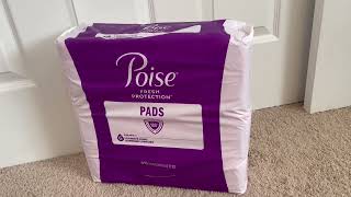 Poise Incontinence Pads amp Postpartum Incontinence Pads Review [upl. by Minnaminnie]