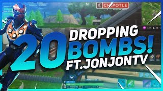 TSM Hamlinz  DROPPING 20 BOMBS Duos ft JonjonTV Fortnite BR Full Game [upl. by Alin]