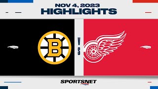 NHL Highlights  Bruins vs Red Wings  November 4 2023 [upl. by Midan]