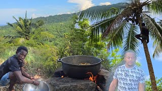 The team is back and stronger  Ackee amp vegie chunks w cornmeal dumpling in the hills [upl. by Aenert]