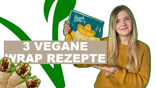 3 vegane Wrap Rezepte 🌮 einfach schnell amp lecker 🌱 veganuary [upl. by Yarled]