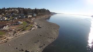 Beautiful Mukilteo Beach Drone Footage [upl. by Jessen]