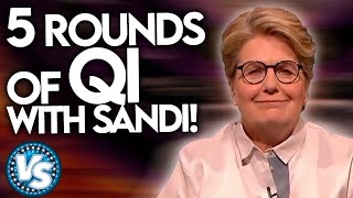 5 HILARIOUS Rounds Of QI With Sandi Toksvig [upl. by Ainehta]