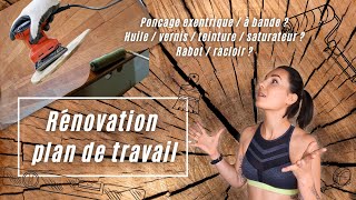 INCROYABLE RENOVATION de mon PLAN DE TRAVAIL en BOIS  TRAVAUX BRICOLAGE en CUISINE DIY [upl. by Cornia]