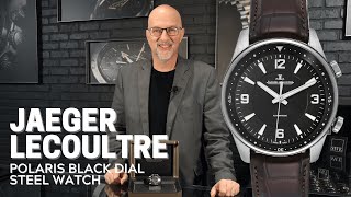 Jaeger Lecoultre Polaris Black Dial Steel Watch 841837S Q9008471 Review  SwissWatchExpo [upl. by Ytinav]