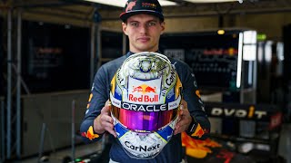 Max Verstappen reveals his Austrian GP 2022 helmet [upl. by Esyned734]