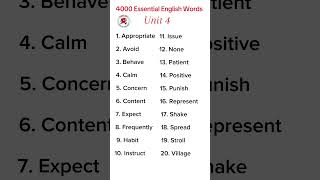 4000 Essential English Words Book 1 Unit 4 EnglishlessonsWithMRv8w [upl. by Irolam]