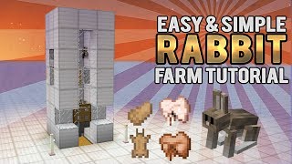 Best Easy amp Simple RABBIT Farm Tutorial Minecraft 18 [upl. by Danella]