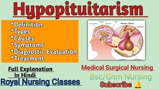 hypopituitarism in hindi l msn bsc nursing 2 nd year [upl. by Gomer546]