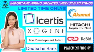 New Hirings  OFF Campus Drive  Xogene Icertis Hitachi  2025 2024 2023 Batch  Jobs [upl. by Klara549]