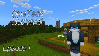 Minecraft  The Beginning  BlueTech Survival Episode 1 [upl. by Francklyn]