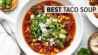 The best TACO SOUP recipe thats super easy [upl. by Ssur650]