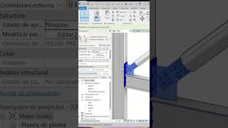 🔴Revit Estructural Perfiles de Tubo en Conexión Diagonal de Contraventeo con Placas Sándwich [upl. by Airbmat]