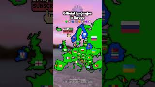 Official languages in Europe europe map geography history flag language countryballs viral [upl. by Adnahc168]