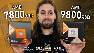 R7 5800X3D vs R7 7800X3D vs R7 9800X3D  Productivity amp Gaming Benchmarks [upl. by Atterahs]