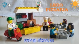 Como fazer uma pizzarialanchonete de LEGO  MUITO SIMPLES [upl. by Alex772]