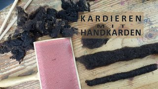 Kardieren mit Handkarden Update [upl. by Lynsey]