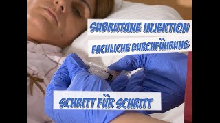 Subkutane Injektion  Fachliche SchrittfürSchrittAnleitung  Pflege Kanal [upl. by Amathiste436]