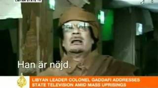 Muammar Gaddafi talar svenska [upl. by Botti64]