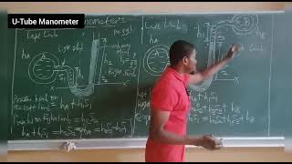 Analysis of a UTube Manometer with Solved Example Pt1Fluid Mechanics [upl. by Arratal]