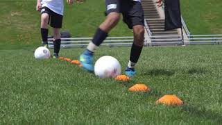 Soccer Dribbling Drill Inside Outside Touch [upl. by Stier]