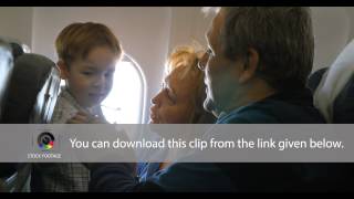 Grandparents and little grandson traveling by plane [upl. by Stanley]