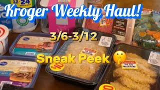 Kroger Haul And Sneak Peek At 36312 Kroger Ad [upl. by Akissej982]