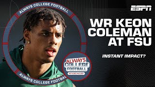 Will Keon Coleman be an instant impact WR at Florida State  Always College Football [upl. by Ciapha]