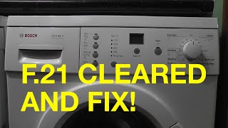 F21 Error Code Cleared and Washer Repair [upl. by Idnic880]