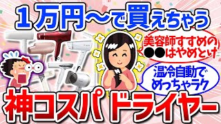 【有益スレ】ツヤサラ髪になれる！安くていいドライヤーのおすすめ（1万円以下・高級ドライヤー） [upl. by Annoda506]