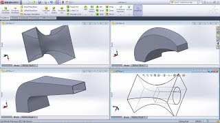 SolidWorks Lofted Boss Base  SolidWorks Loft Cut  How to use Loft in SolidWorks Guide Curves [upl. by Alliw914]