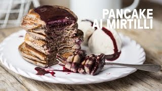 Pancake senza uova vegani al succo di mirtilli [upl. by Lechar184]