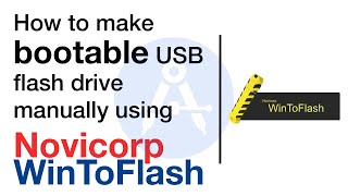 How to create a bootable USB Novicorps WinToFlash in Windows [upl. by Wolfy]