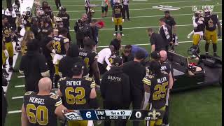 Saints Paulson Adebo INJURY vs Broncos CARTED OFF  Broncos vs Saints [upl. by Charron]