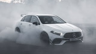 Тестируем DRIFT MODE на MercedesBenz A45S  Я не думал что она ТАК МОЖЕТ Дрифт на полном приводе [upl. by Haleemak]