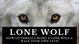 How to Embrace Being a Lone Wolf amp Walk Your Own path [upl. by Valleau]