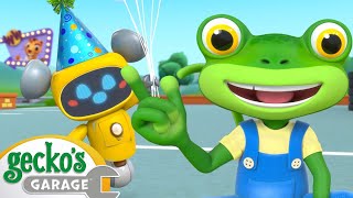 Happy Birthday Gecko  Geckos Garage  Fun Kids Cartoon  Kids Videos [upl. by Aztilay]