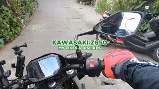 My Likes amp Dislikes on my Kawasaki Z650 [upl. by Joan905]