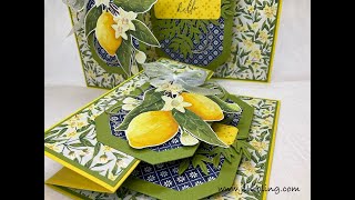 Citrus Blooms  Avid Stampers FREE Card Kits 1 of 3  Lemons Fun Fold Card [upl. by Arries]