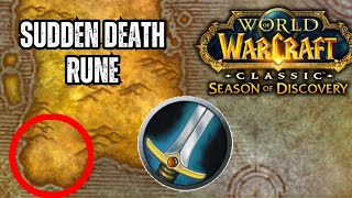 Sudden Death Rune Guide for Warriors  Season of Discover Phase 4 [upl. by Adnawot]