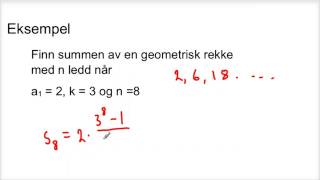 Geometriske rekker [upl. by Mukerji]