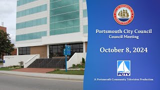 Portsmouth City Council Meeting October 8 2024 Portsmouth Virginia [upl. by Sel]