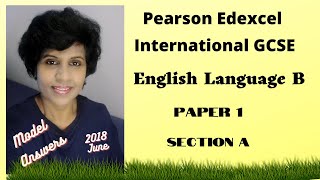 EDEXCEL IGCSE ENGLISH LANGUAGE B MODEL ANSWERS [upl. by Estelle]