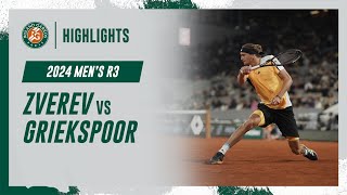 Zverev vs Griekspoor Round 3 Highlights  RolandGarros 2024 [upl. by Hills]