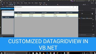 Customized DataGridView Using VBNet [upl. by Neelcaj]