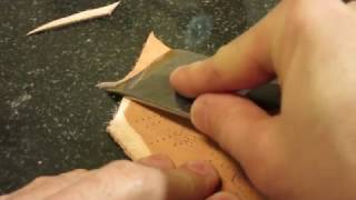 Skiving knife  cutting test [upl. by Imerej]