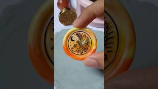 Sealing Wax Stamp  Wax Seal Stamp  Marble Waxseal  Waxsealing 🧡 [upl. by Helsa]