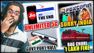 Jio Unlimited 5G Khatam Indian Govt Smartphone Rule Amazon Alexa Paid China Carbon Fibre Train [upl. by Aihsal193]